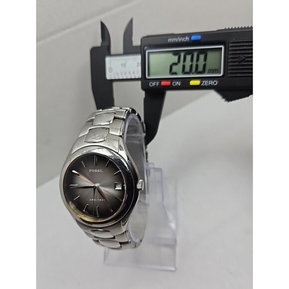 Fossil Arkitekt FS2903 Mens Stainless Steel Quartz Watch Gray Dial New Battery - Picture 6 of 12